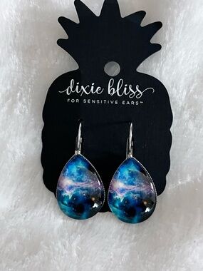 Teardrop galaxy earrings